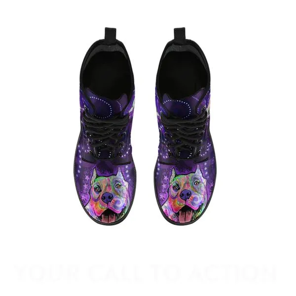 Purple Pit Bull - Boots