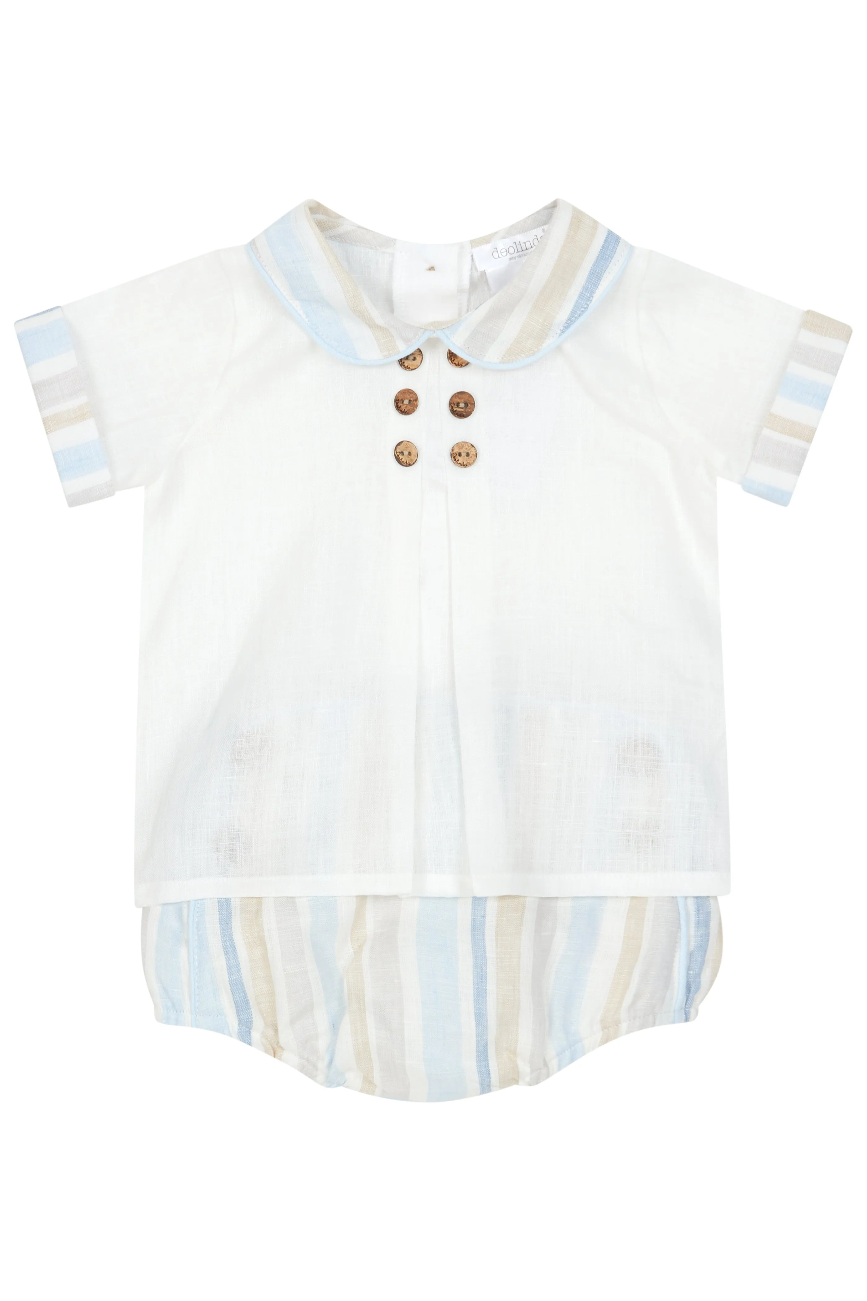 "Alistair" Blue Striped Shirt & Jam Pants