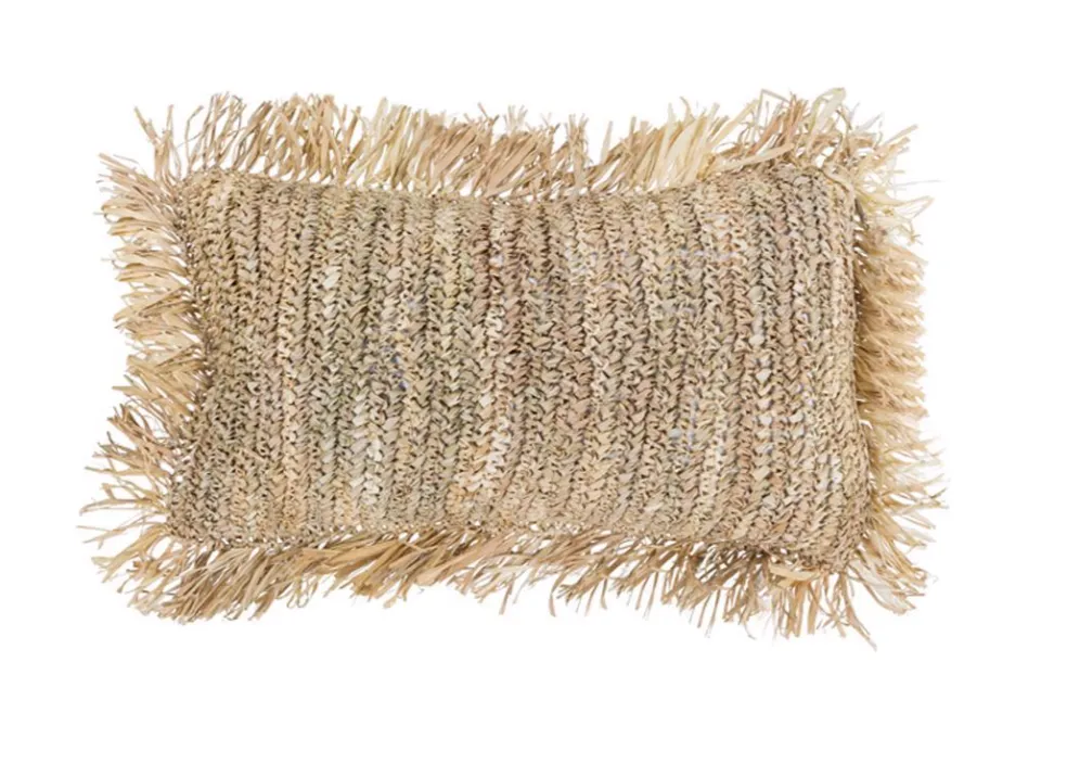 Raffia Fringe Pillow