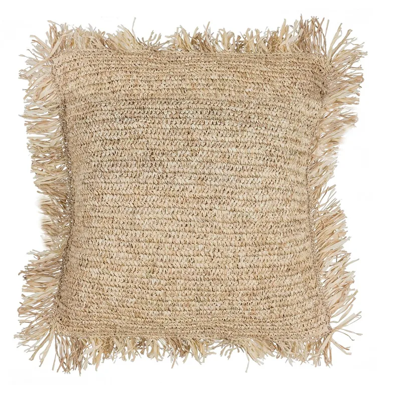 Raffia Fringe Pillow