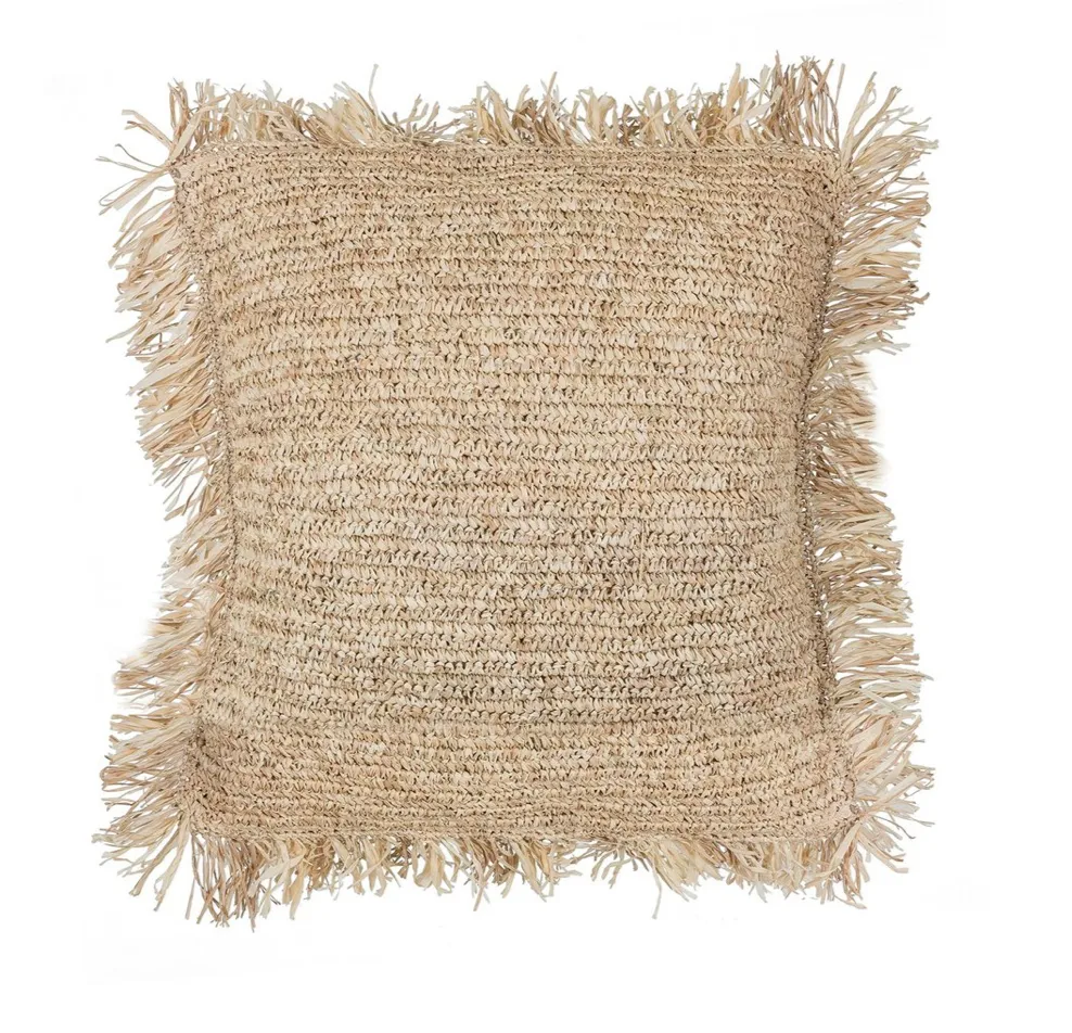 Raffia Fringe Pillow
