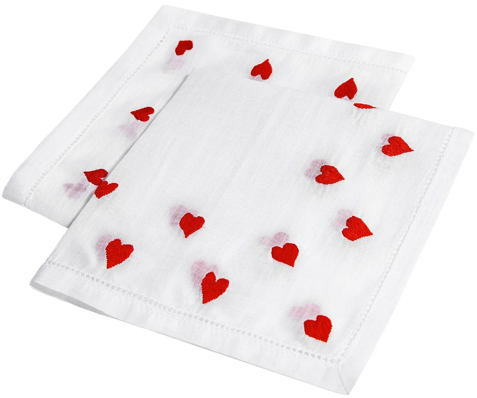 RED HEARTS HANKIE