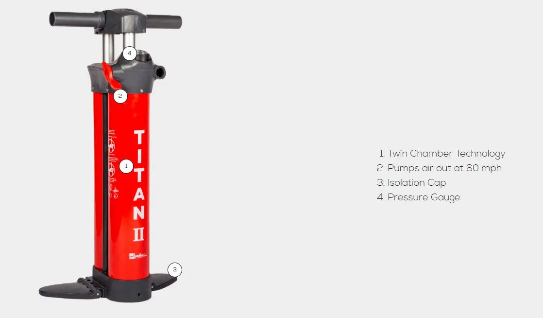 Red Titan II SUP Pump (boxed)