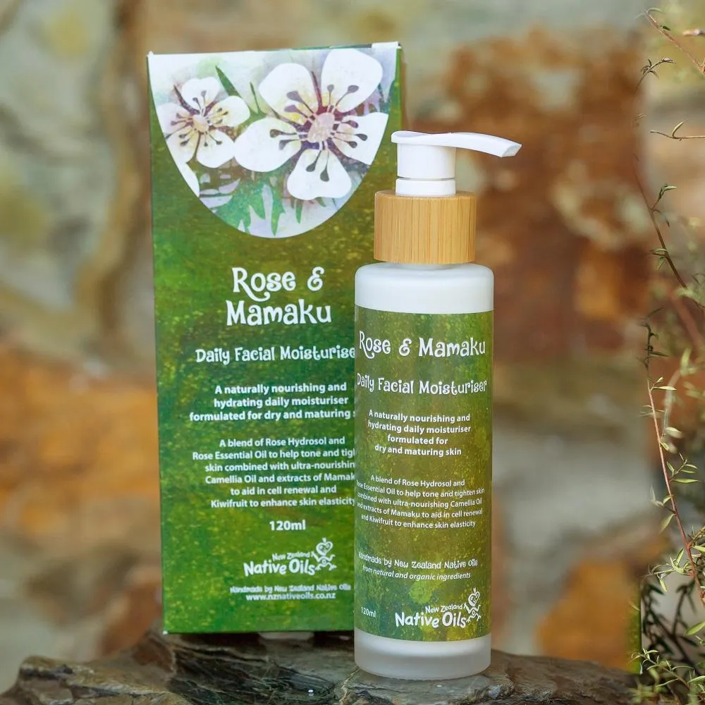 Rose and Mamaku Daily Facial Moisturiser For Normal to Dry Skin 120ml