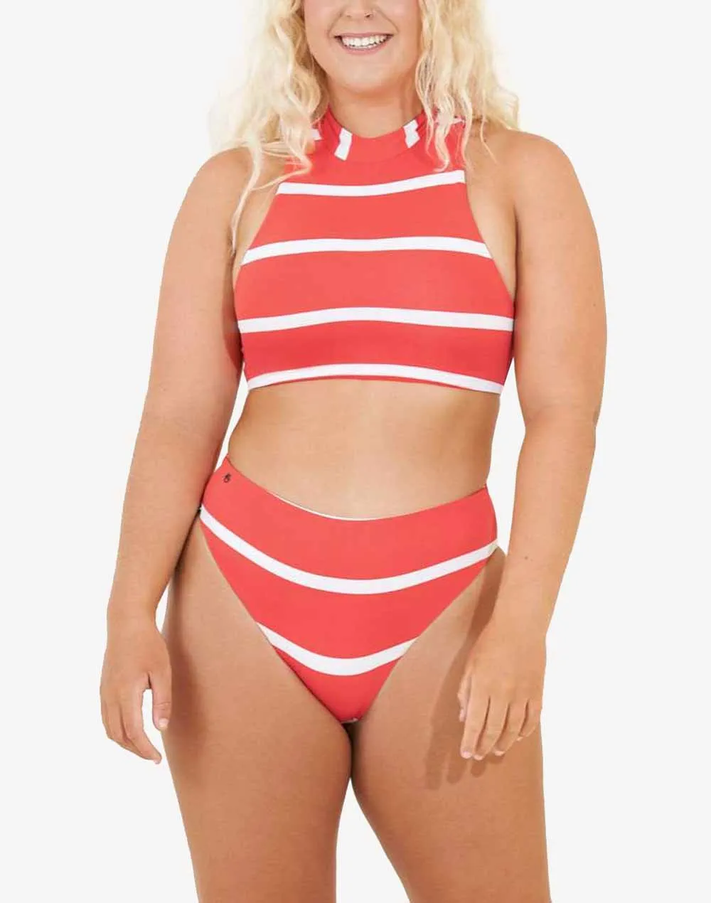 Sail Stripe Epica High Leg High Waist Bikini Bottom