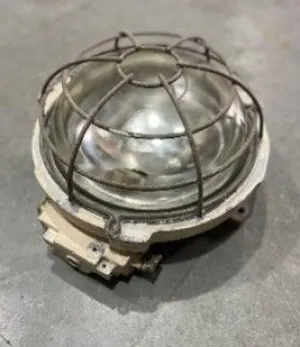 Salvaged Legrand Aluminium Large Round Bulkhead Polished or Original Paint
