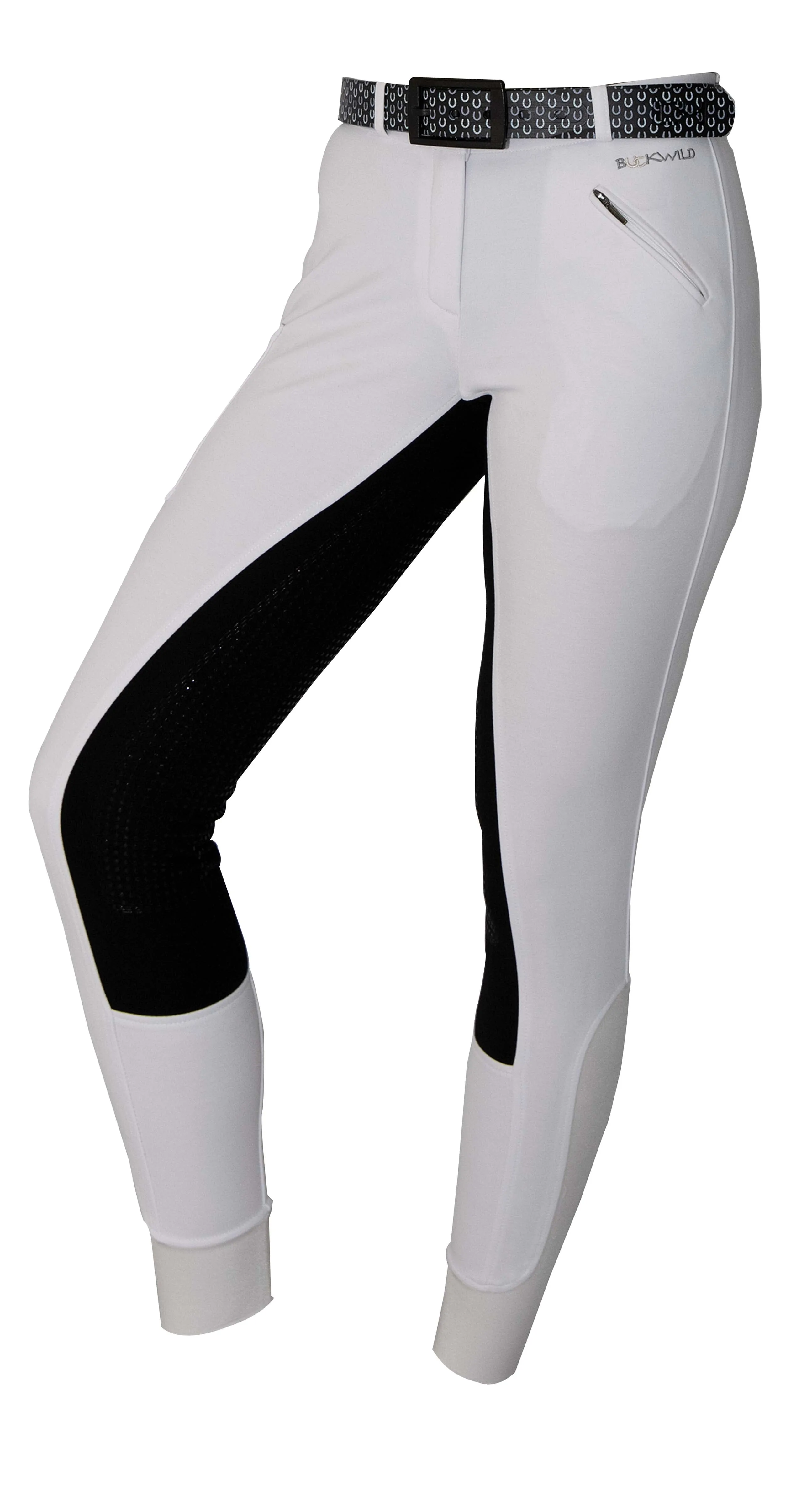 Signature Mid-Waist Breech | White   Black | Side Pocket
