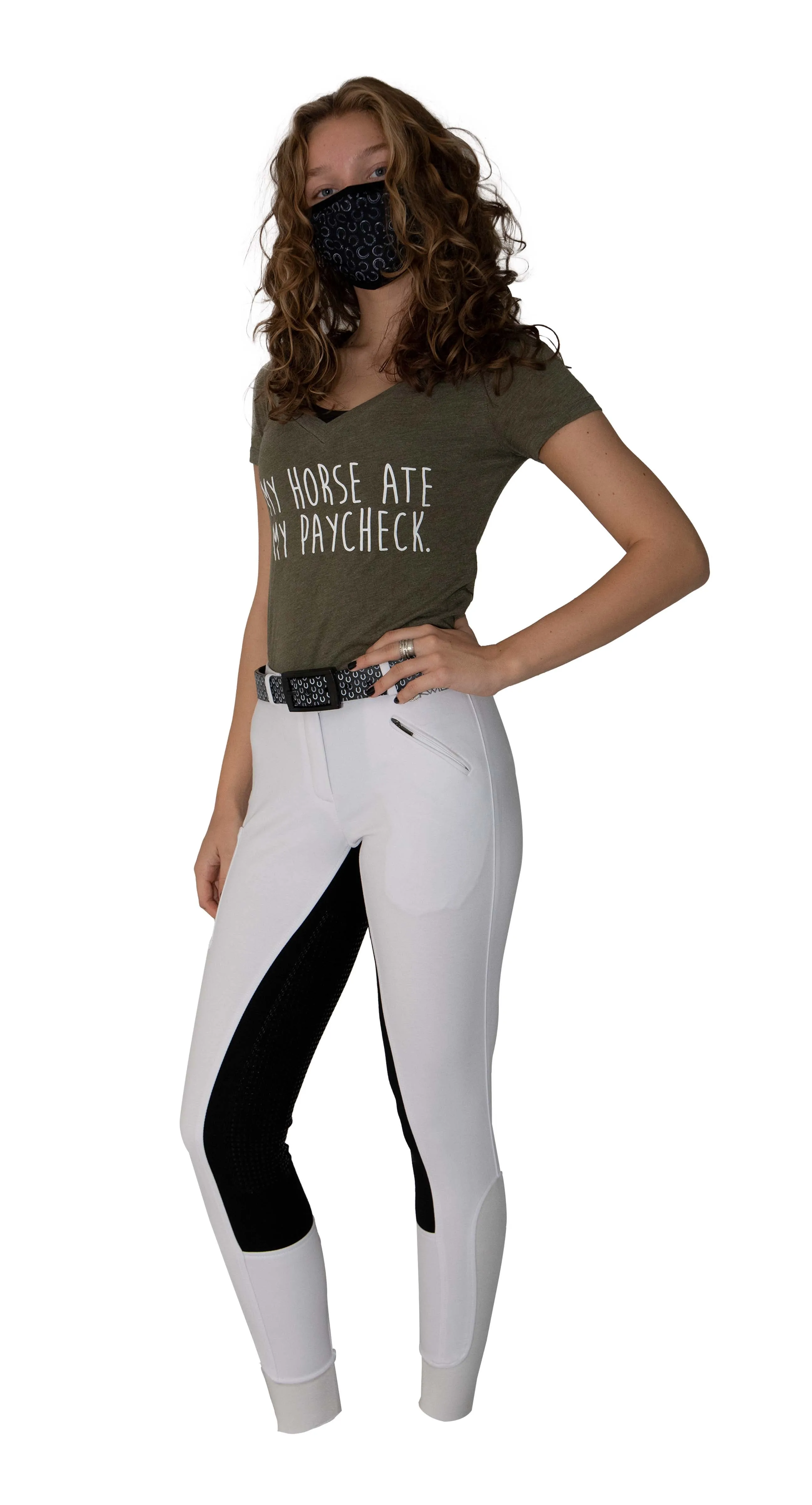 Signature Mid-Waist Breech | White   Black | Side Pocket