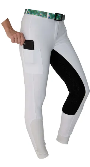 Signature Mid-Waist Breech | White   Black | Side Pocket