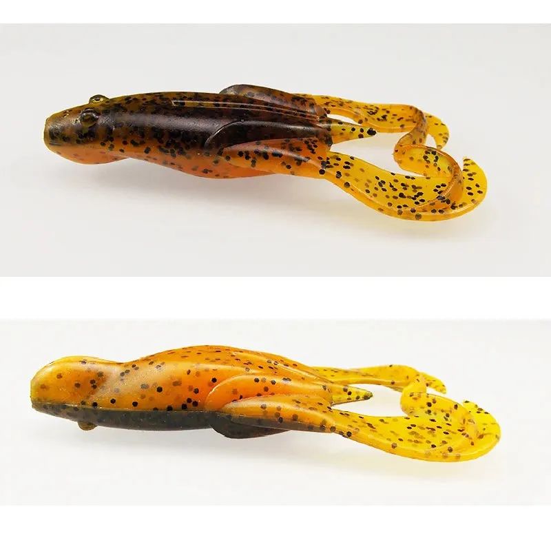 Soft Silicone Baits Frog 3" Noisy Flapper Attractant Shrimp Smell Artificial