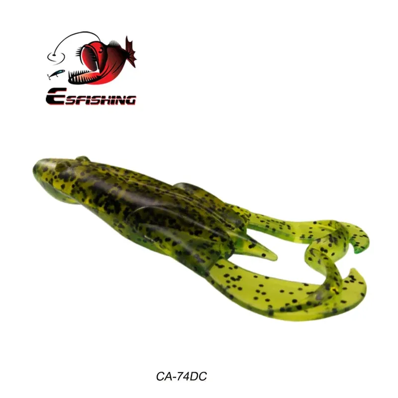 Soft Silicone Baits Frog 3" Noisy Flapper Attractant Shrimp Smell Artificial