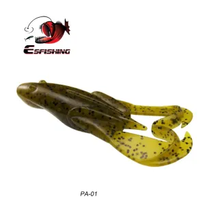 Soft Silicone Baits Frog 3" Noisy Flapper Attractant Shrimp Smell Artificial