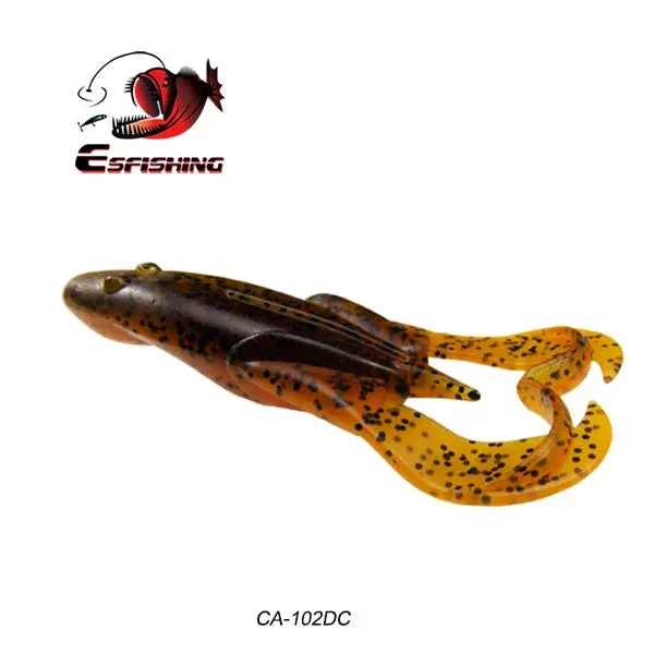 Soft Silicone Baits Frog 3" Noisy Flapper Attractant Shrimp Smell Artificial