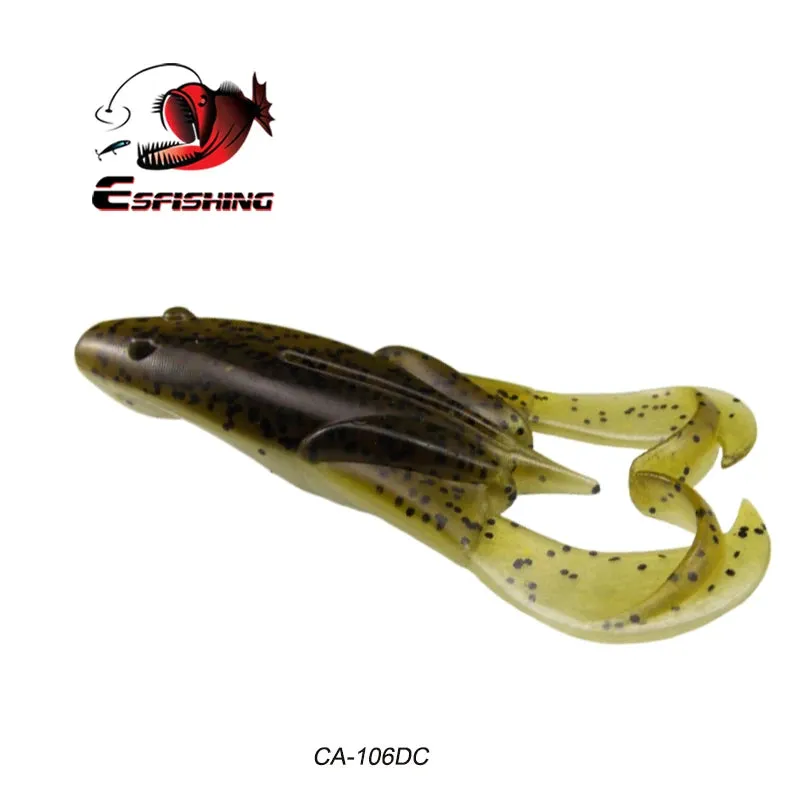 Soft Silicone Baits Frog 3" Noisy Flapper Attractant Shrimp Smell Artificial