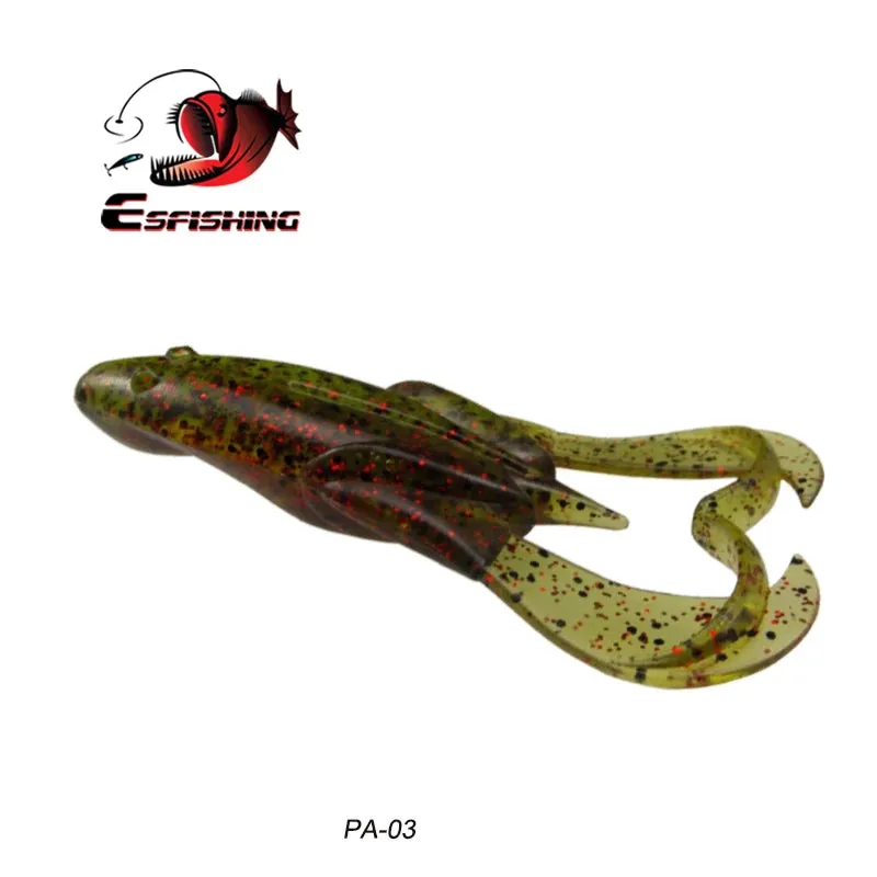 Soft Silicone Baits Frog 3" Noisy Flapper Attractant Shrimp Smell Artificial