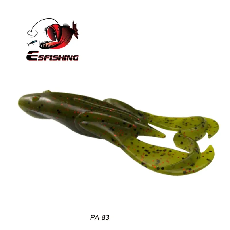 Soft Silicone Baits Frog 3" Noisy Flapper Attractant Shrimp Smell Artificial