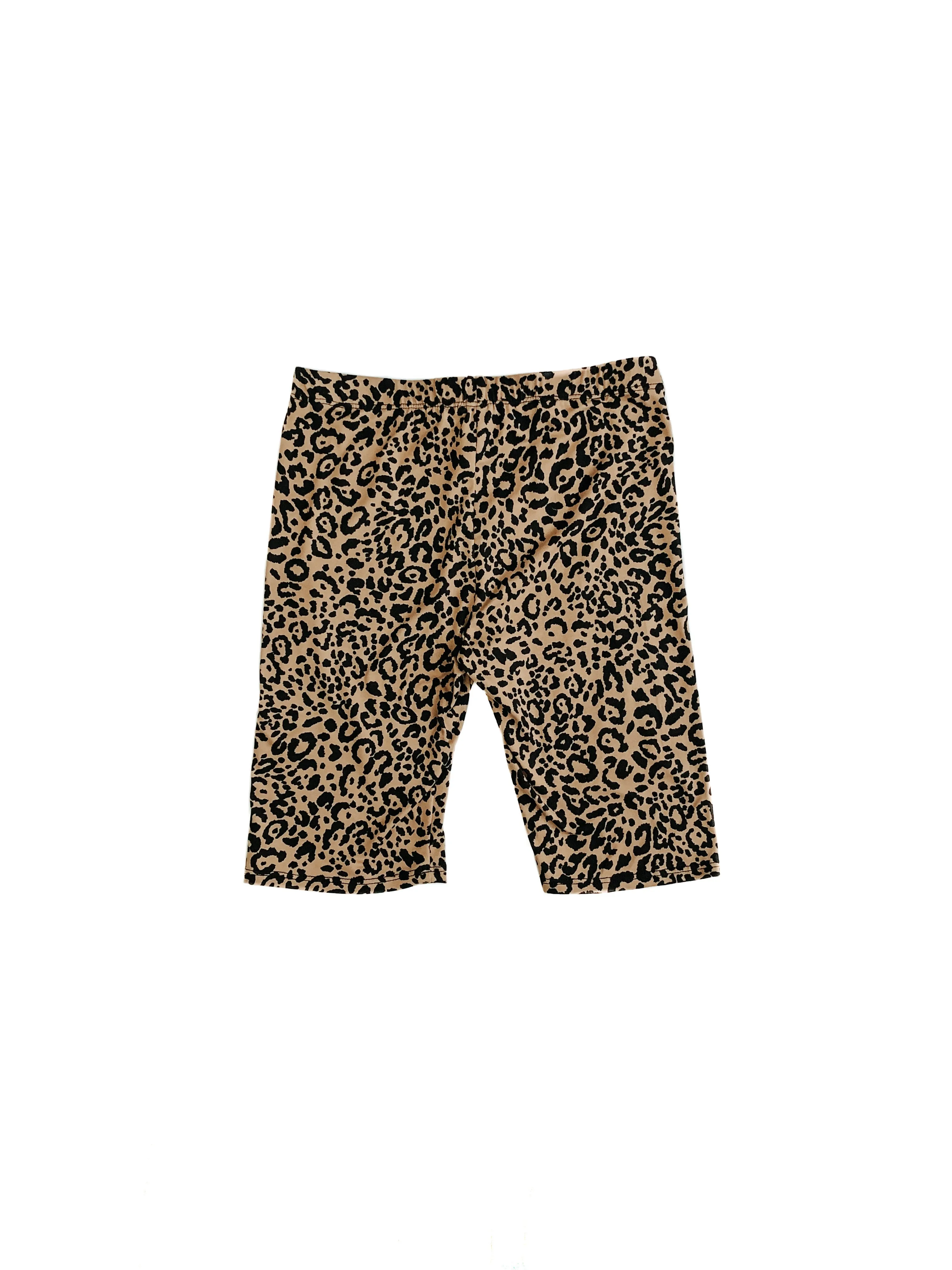 Spring Printed Biker Shorts - Leopard