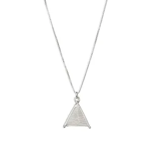 Tiny Woven Wishbone Silver Necklace