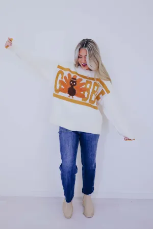 Turkey Gobble Thanksgiving Sweater