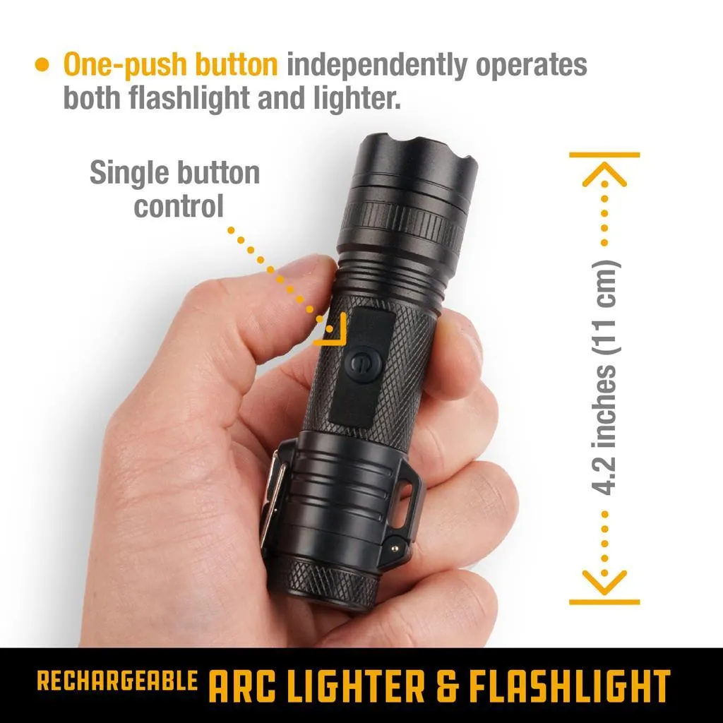 UCO Corporation - Rechargeable Arc Lighter & LED Flashlight - Q8OVL