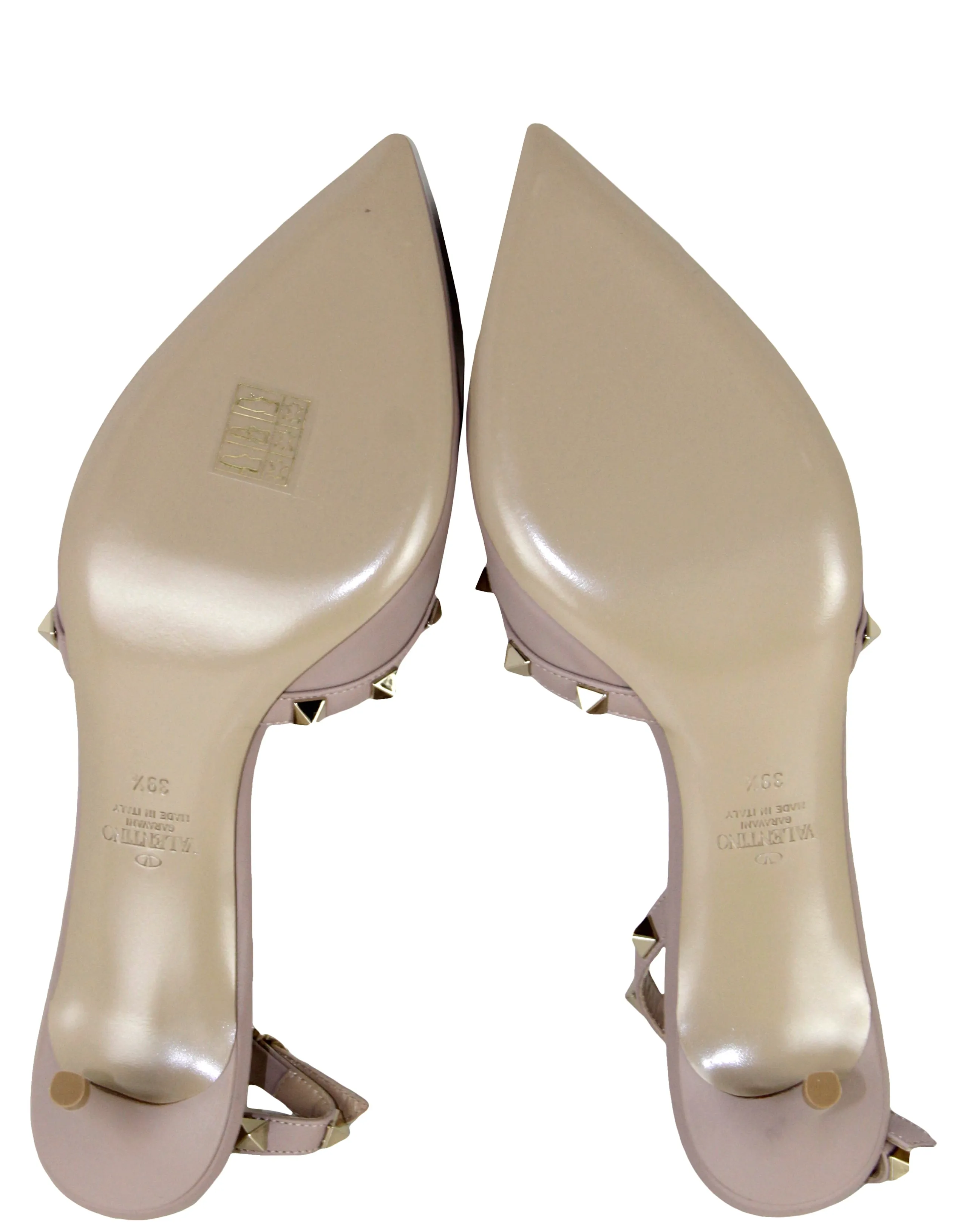 Valentino Nude Rockstud Slingback Pumps sz 39.5