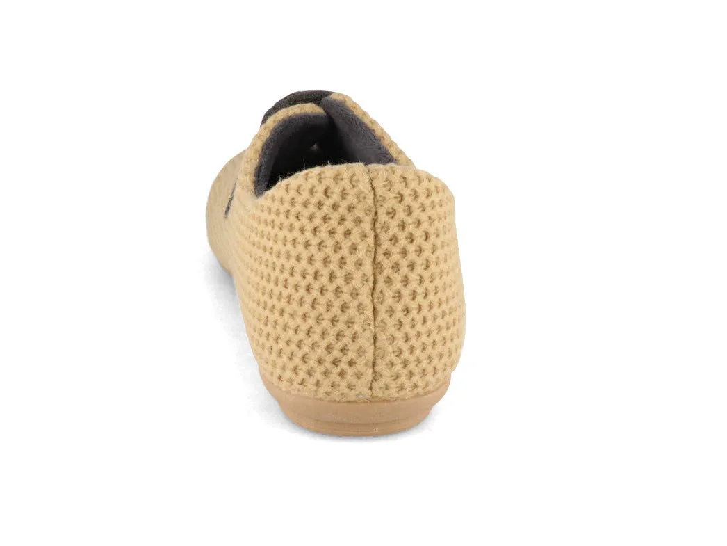 Varomed vital Women Velcro Knit Slippers 'Binti, camel