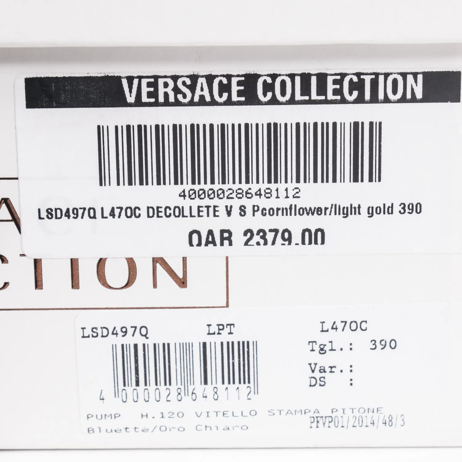 Versace Python Decollete Platform