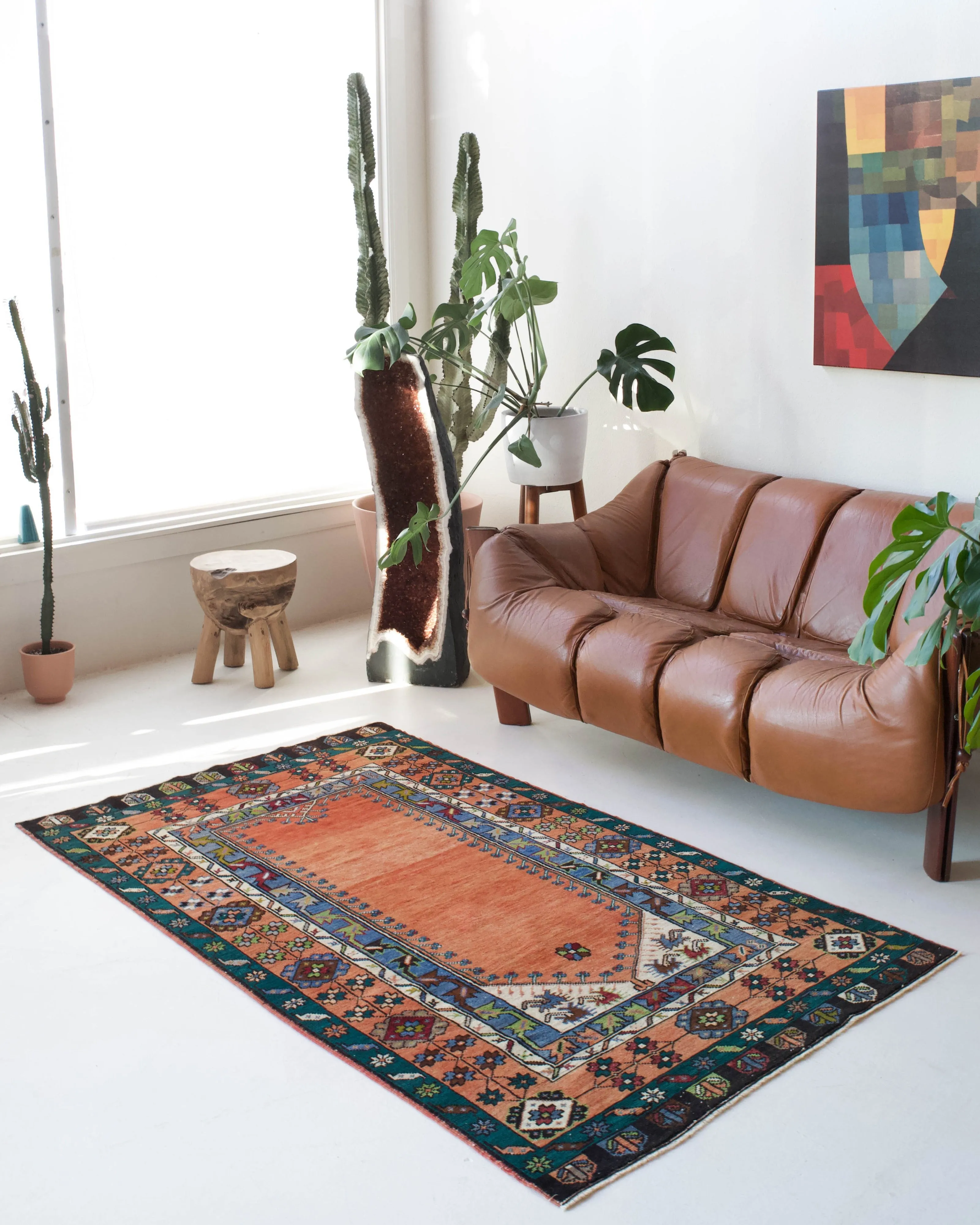 Vintage central Anatolian Rug 3'8"x6'8"