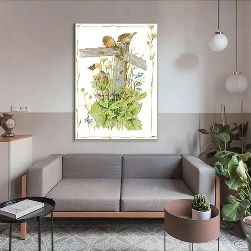Warm Garden Corner DIY Animal Cross Stitch Kit