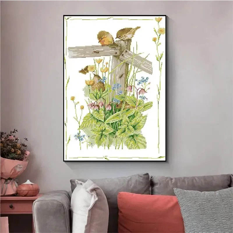 Warm Garden Corner DIY Animal Cross Stitch Kit