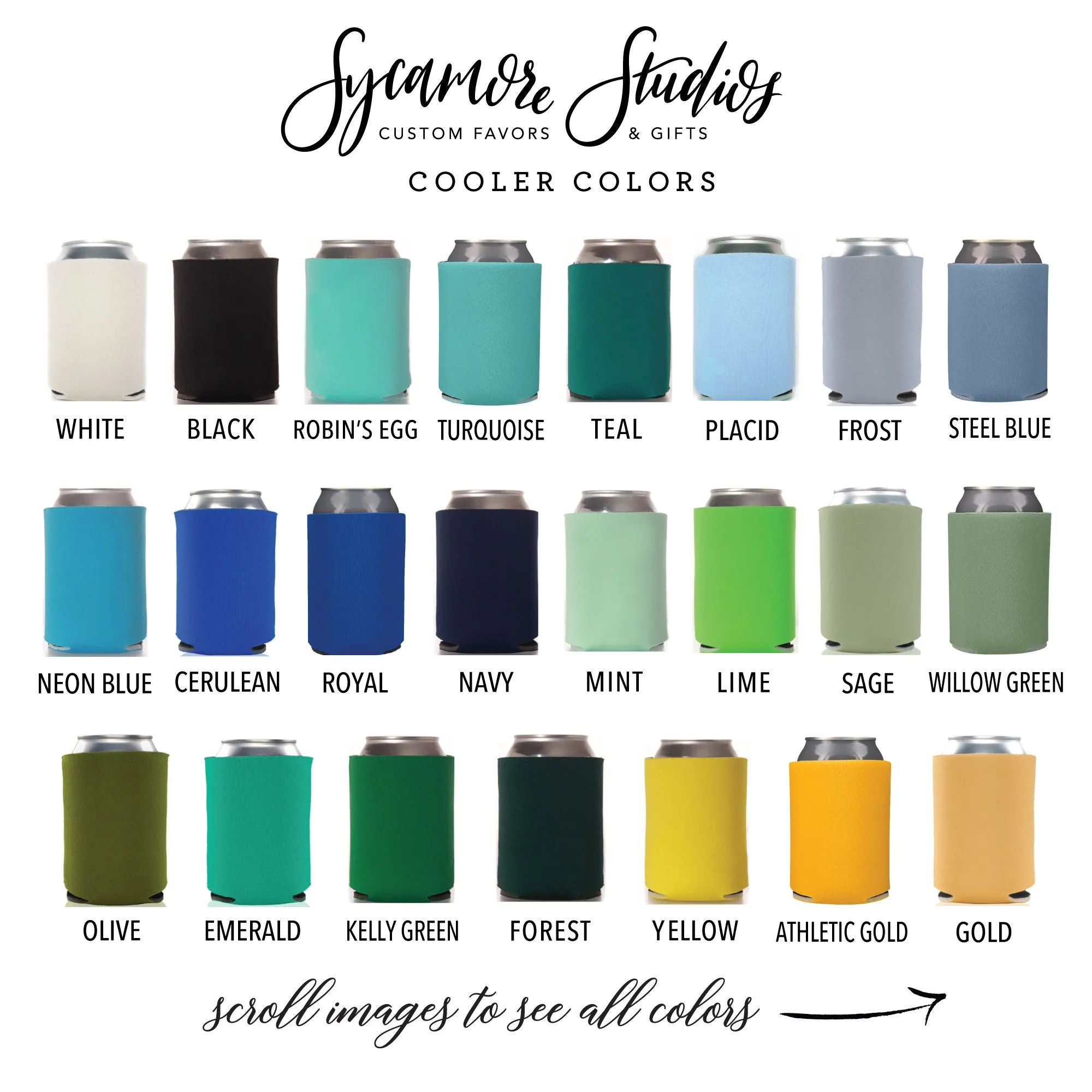 Wedding Can Cooler #6FR - Full Color