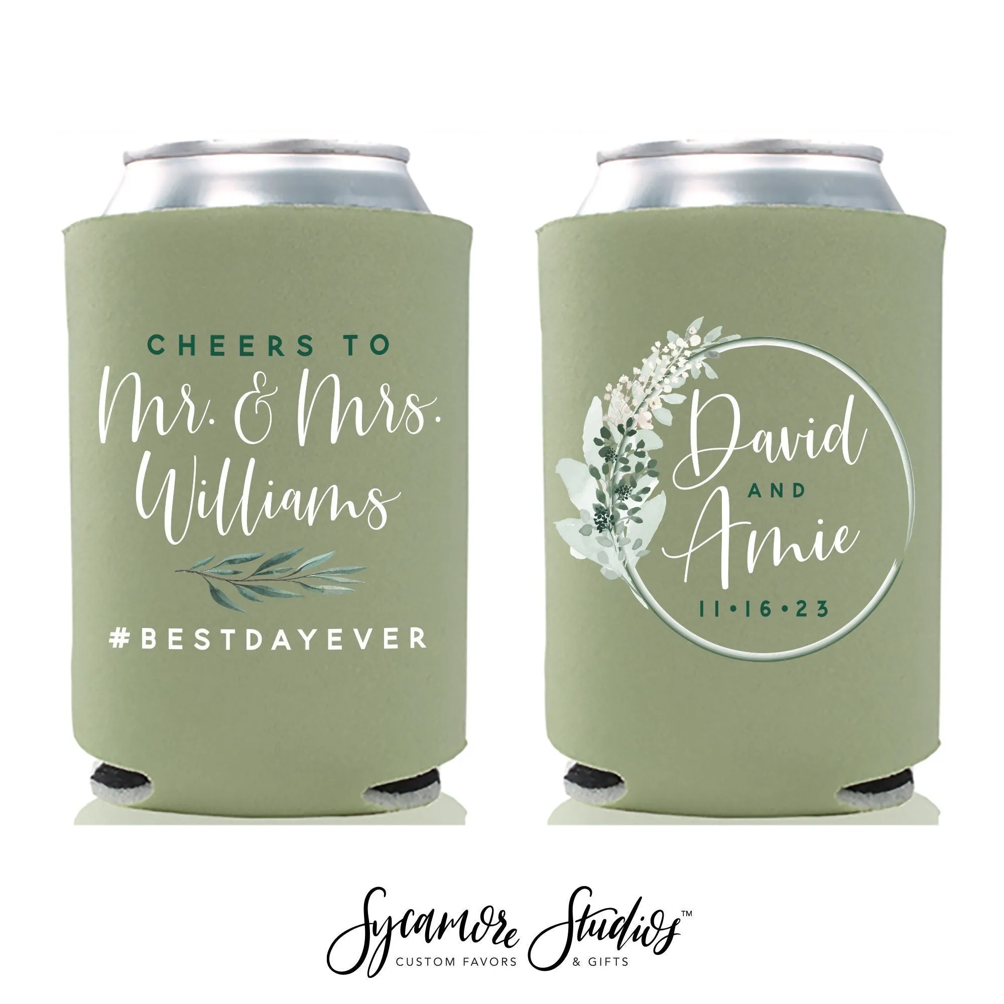 Wedding Can Cooler #6FR - Full Color
