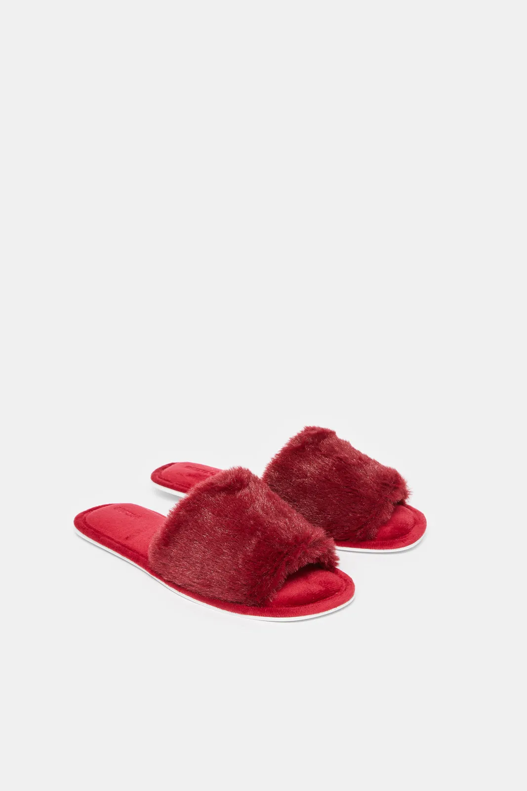 Women Burgundy Classic Slipper