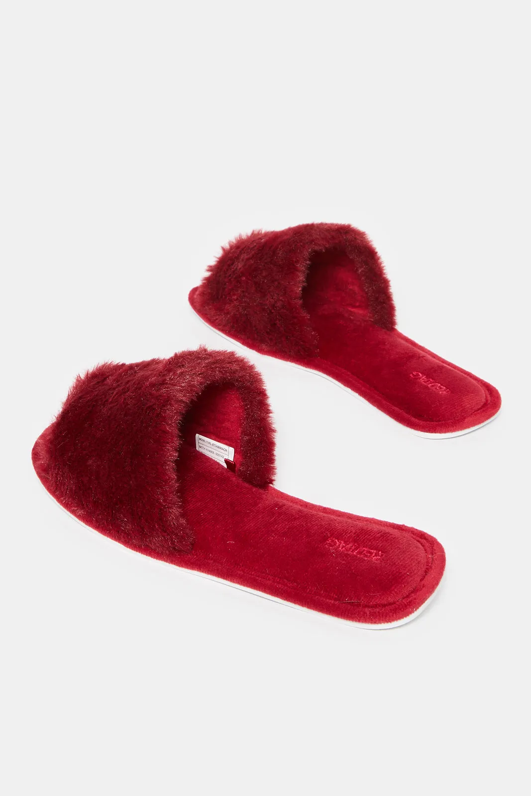 Women Burgundy Classic Slipper