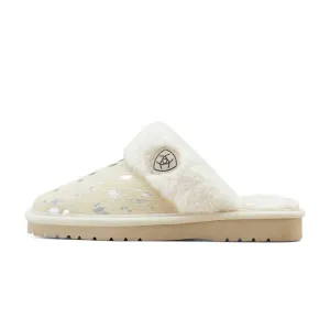 Women's Jackie Square Toe Exotic Slipper In Ice Silver