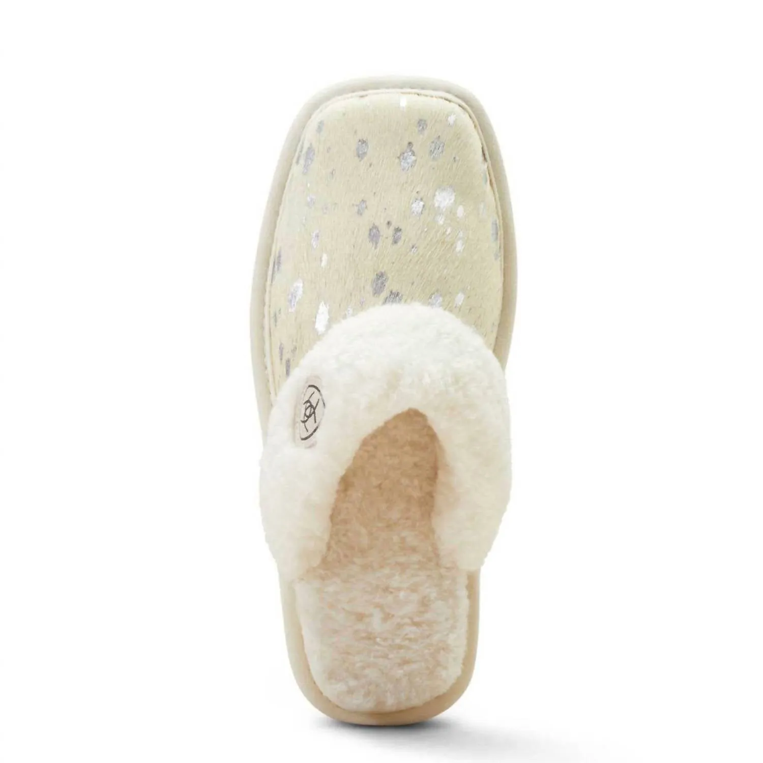Women's Jackie Square Toe Exotic Slipper In Ice Silver
