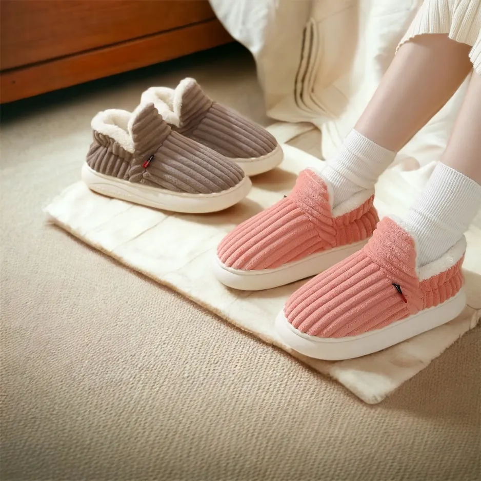 Women's Warm Chunky Ribbed Slippers | Ideal for All Seasons