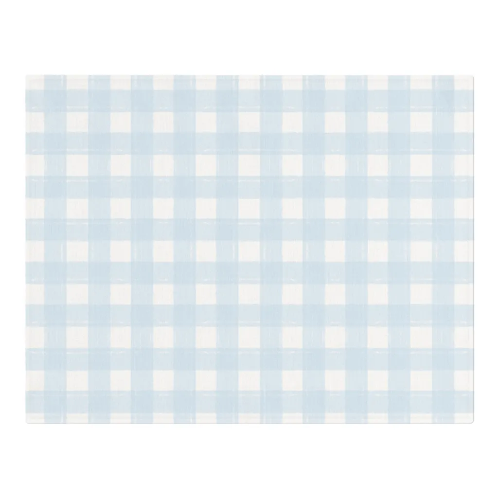 Woven Placemat - Gingham Blue