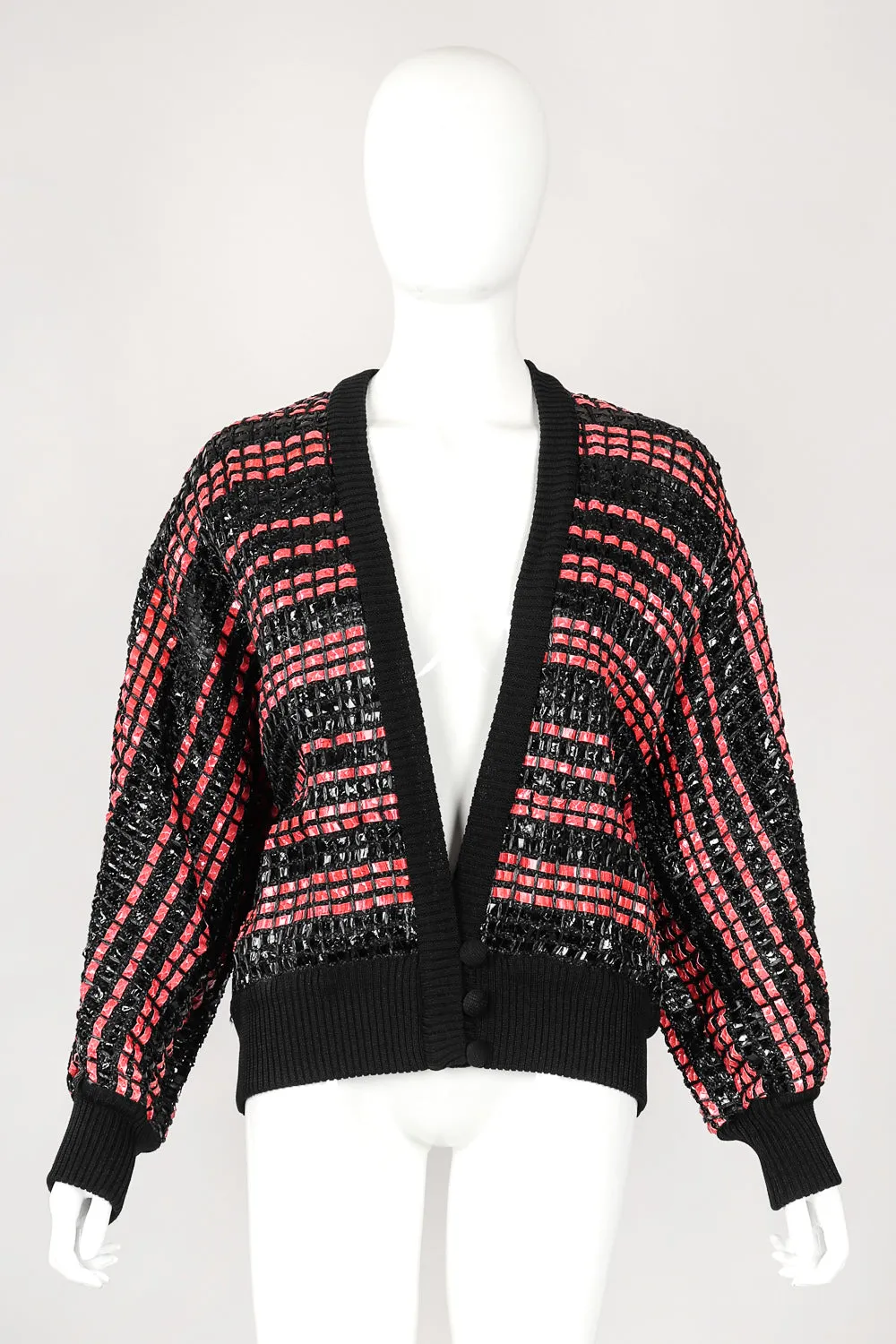 Woven Raffia Snakeskin Jacket