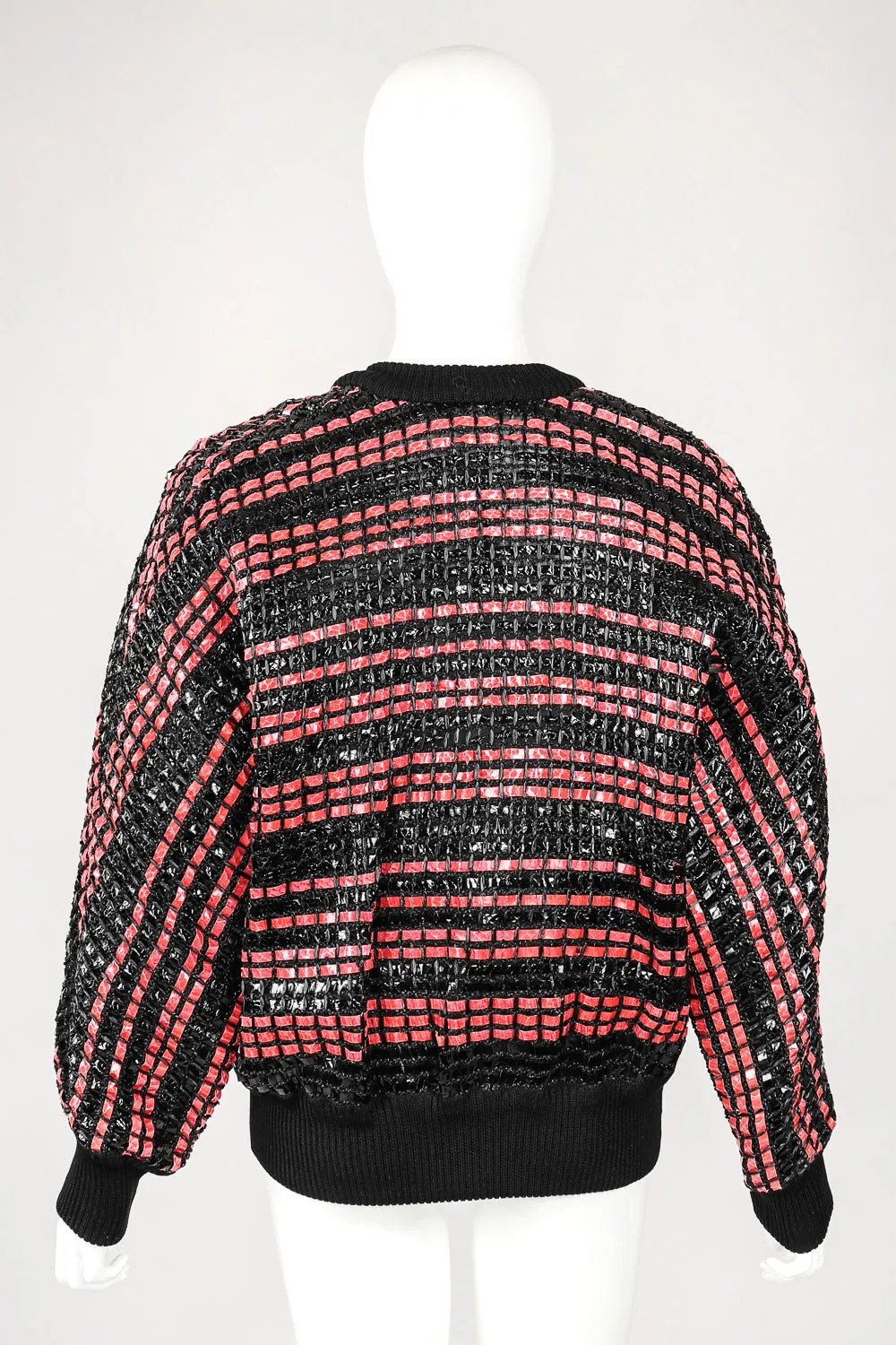 Woven Raffia Snakeskin Jacket