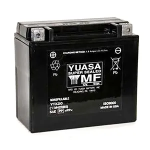 Yuasa Battery Maintenance Free AGM Factory Activated YTX20 Part# YUAM